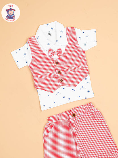 White & Pink - Shirts & Shorts