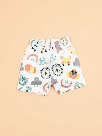 White & Cartoon - T-Shirts & Shorts