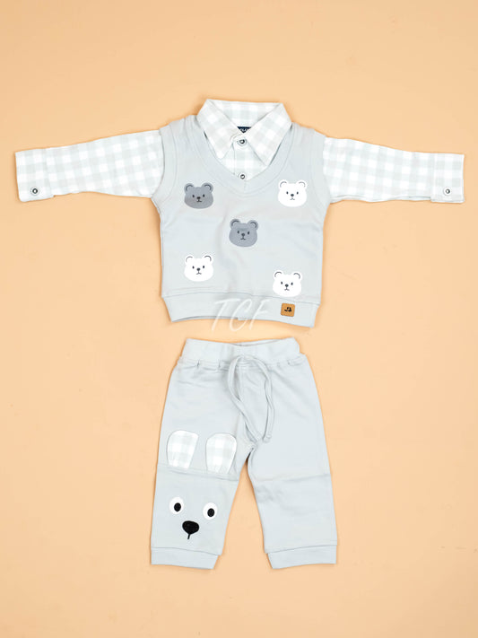 White & Grey - Shirts & Pants