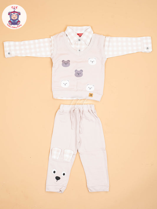 White & Beige - Shirts & Pants