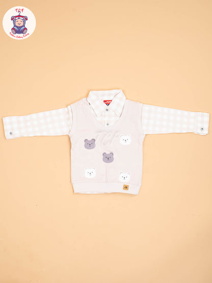 White & Beige - Shirts & Pants