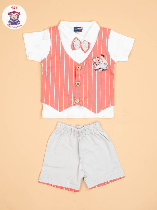 White & Rust -T-Shirts & Shorts