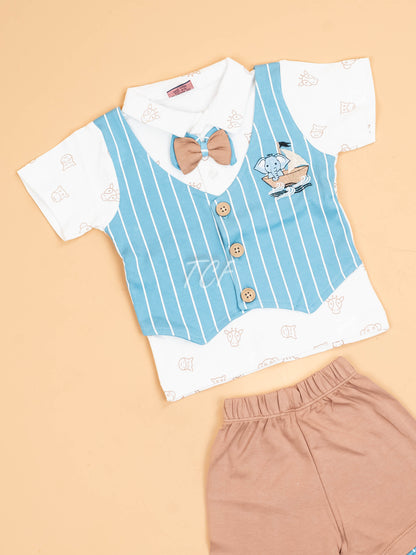 White & Blue -T-Shirts & Shorts