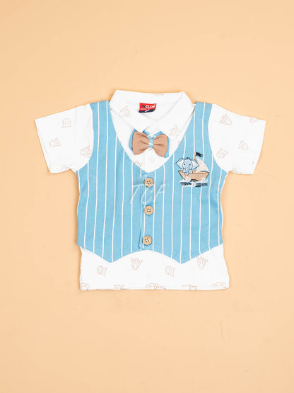 White & Blue -T-Shirts & Shorts