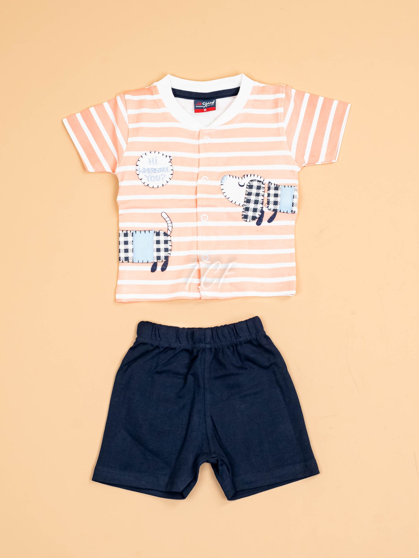 Peach & Blue -T-Shirts & Shorts