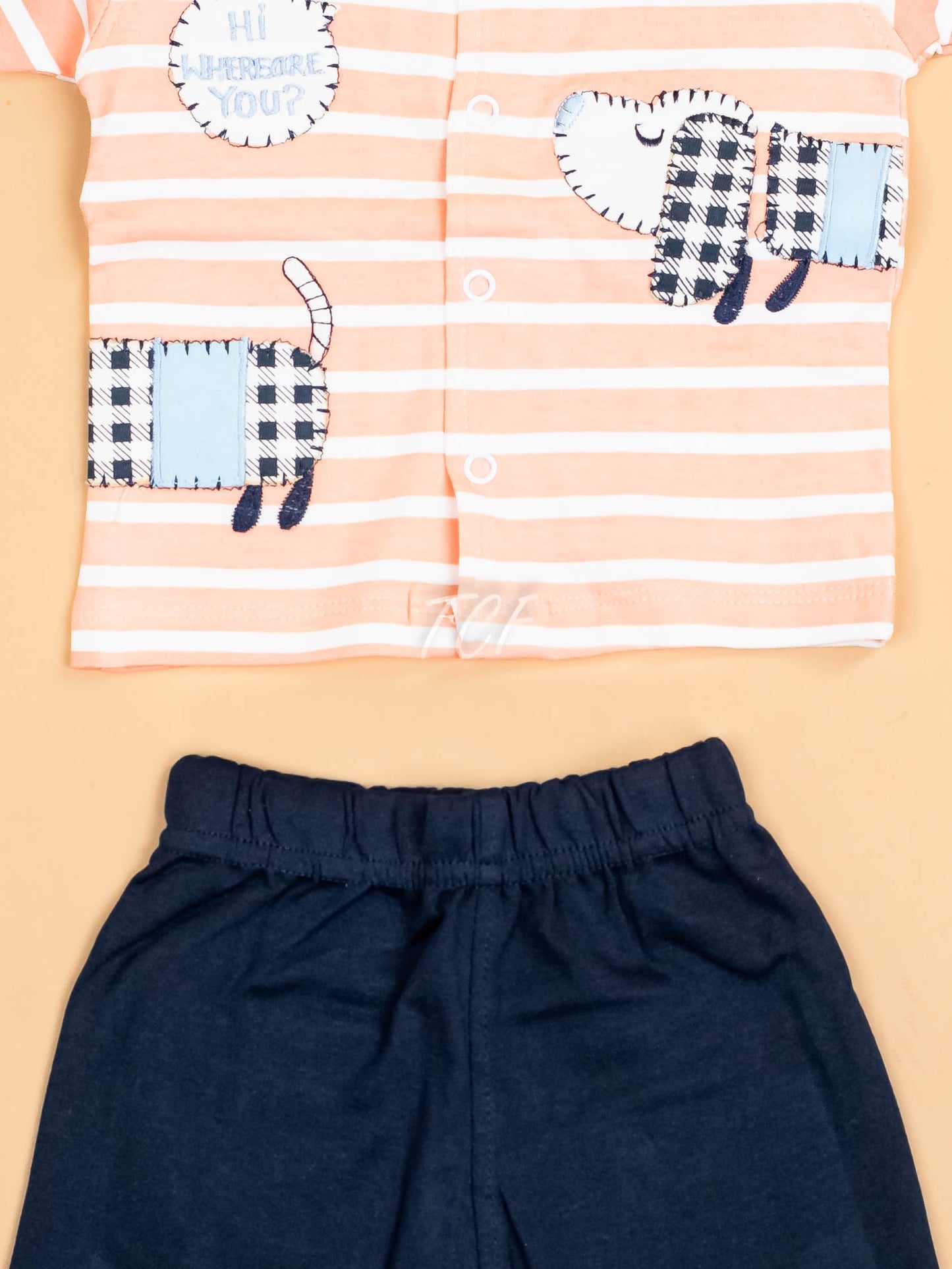 Peach & Blue -T-Shirts & Shorts