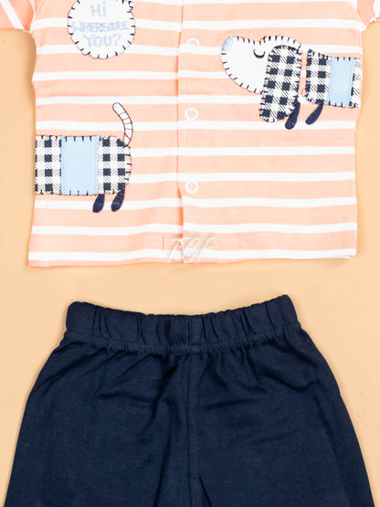 Peach & Blue -T-Shirts & Shorts