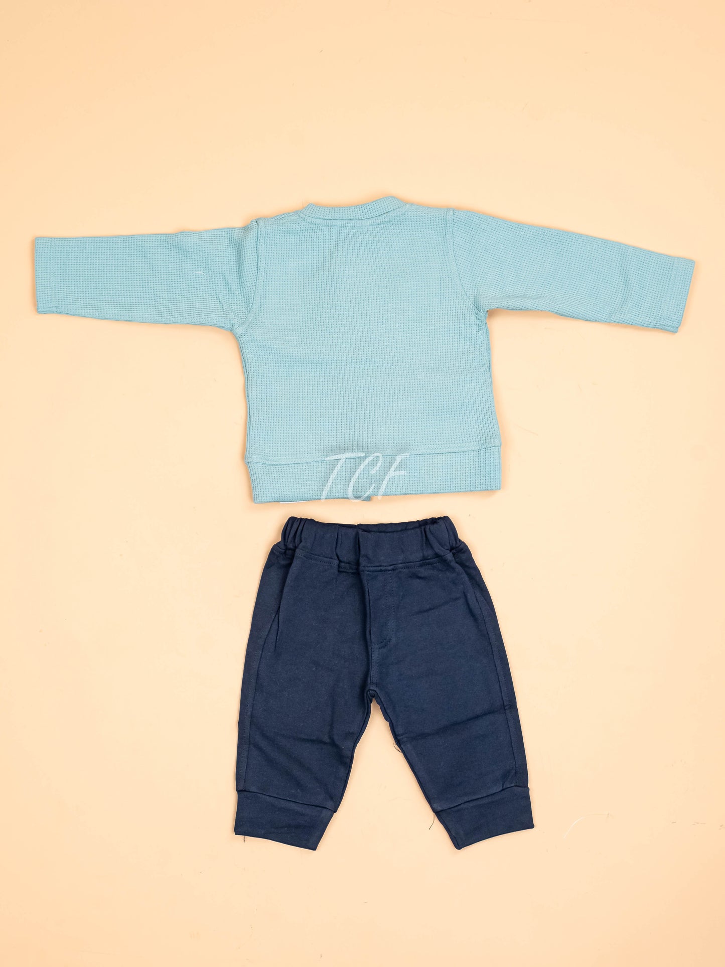 Light Green & Navy Blue -T-Shirts & Shorts