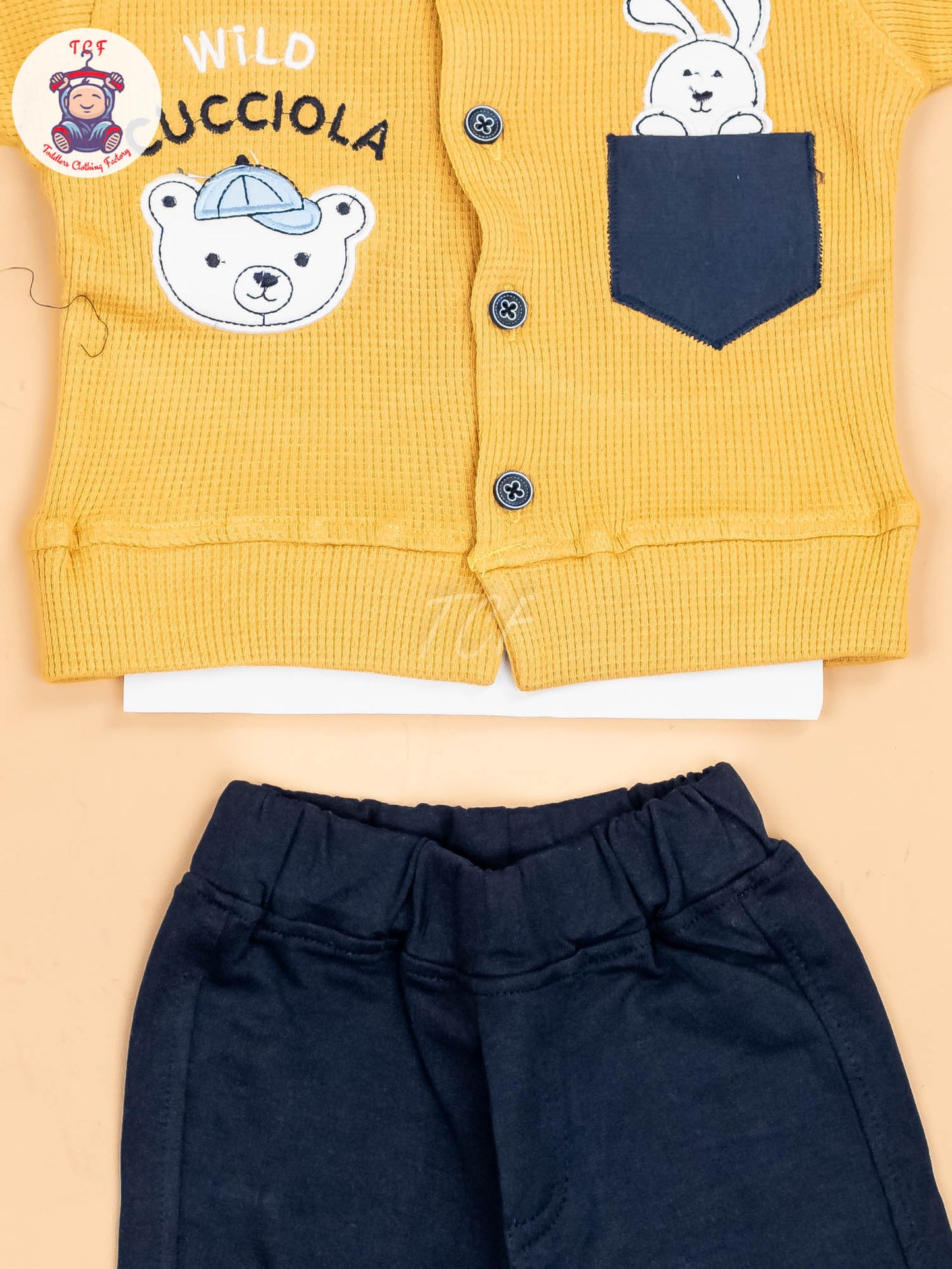 Brown & Navy Blue - T-Shirts & Shorts