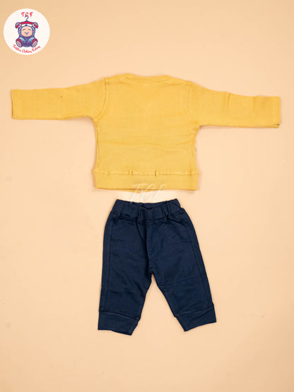 Brown & Navy Blue - T-Shirts & Shorts