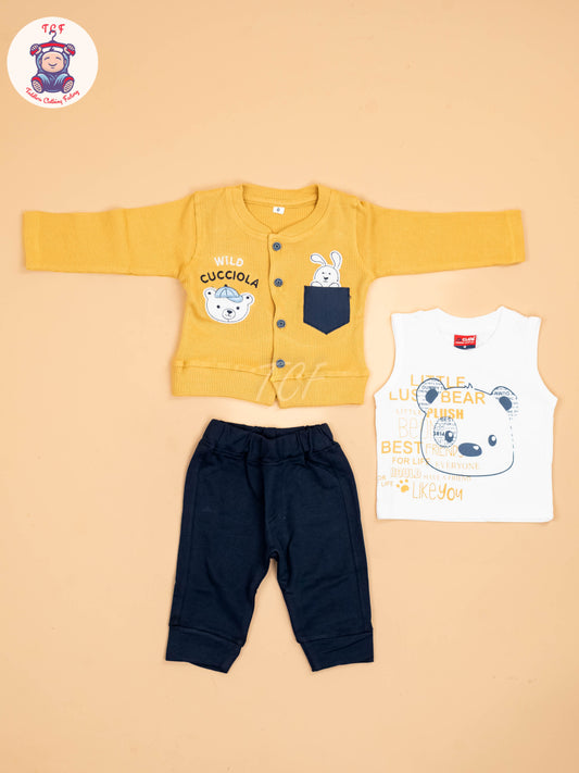 Brown & Navy Blue - T-Shirts & Shorts