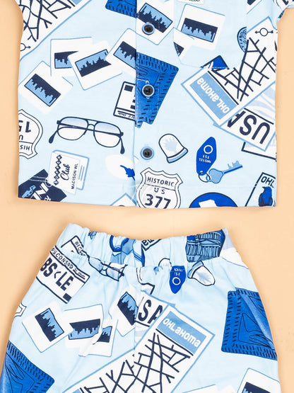 Blue - Shirts & Shorts
