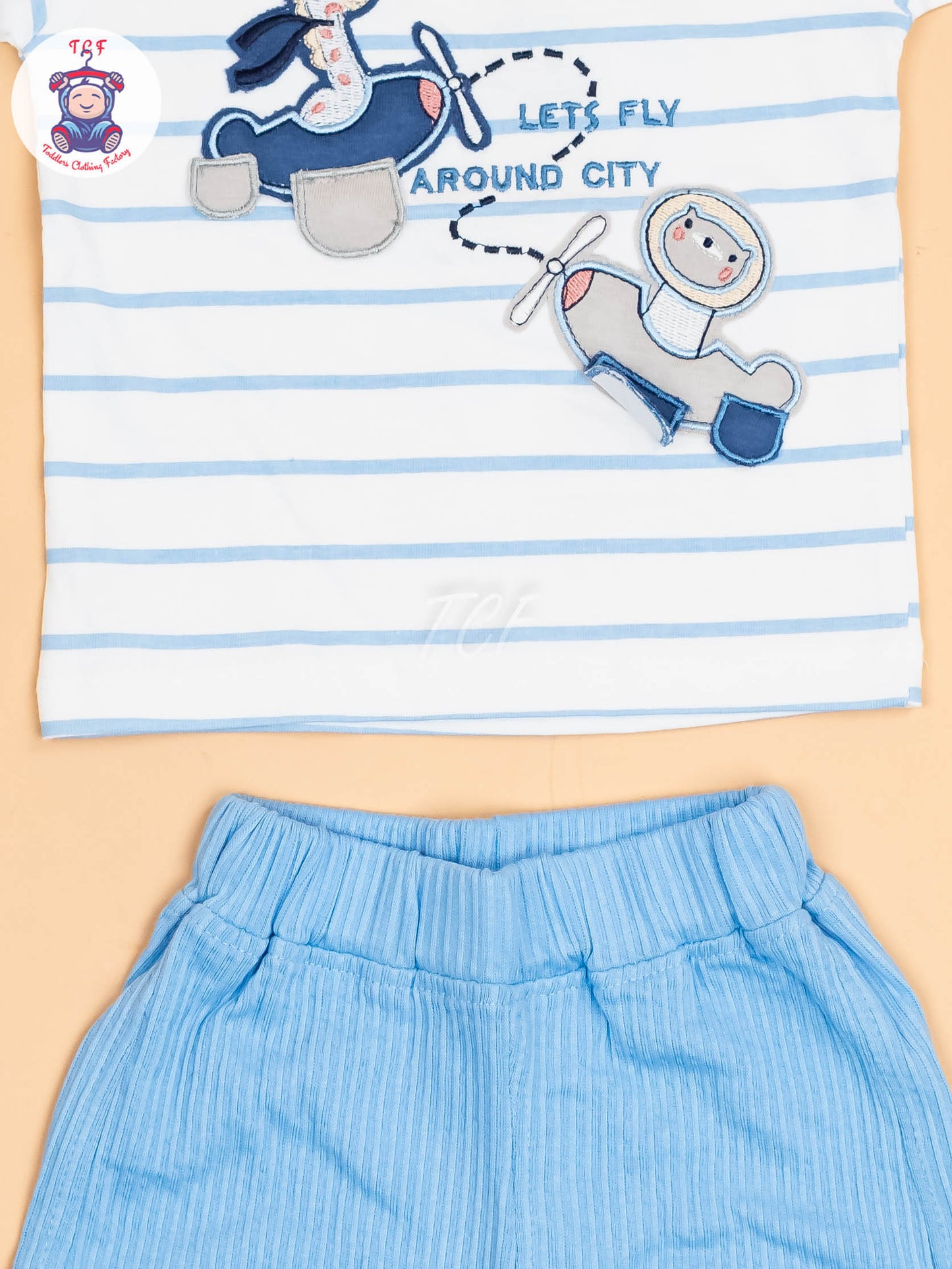 White & Blue - T-Shirts & Shorts