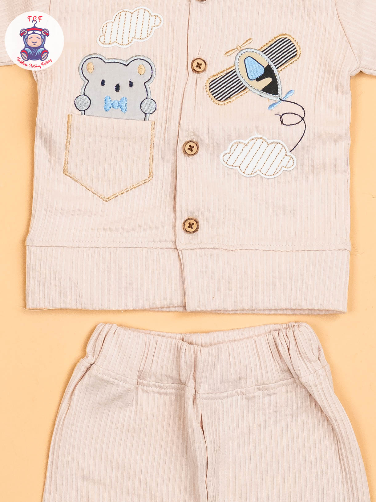 White & Beige - T-Shirts & Shorts