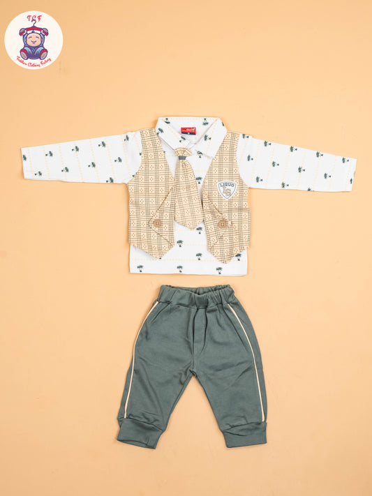 Beige & Light Grey - T-Shirts & Pants