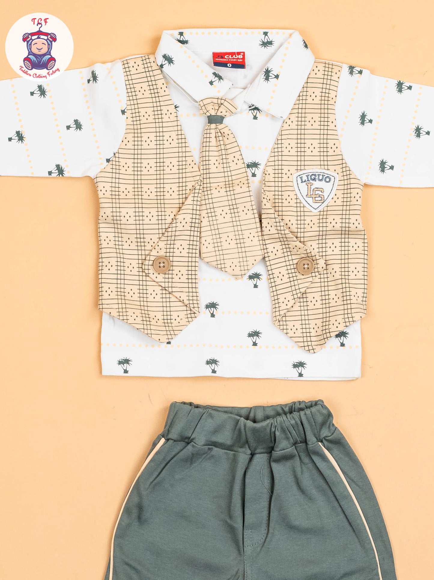 Beige & Light Grey - T-Shirts & Pants