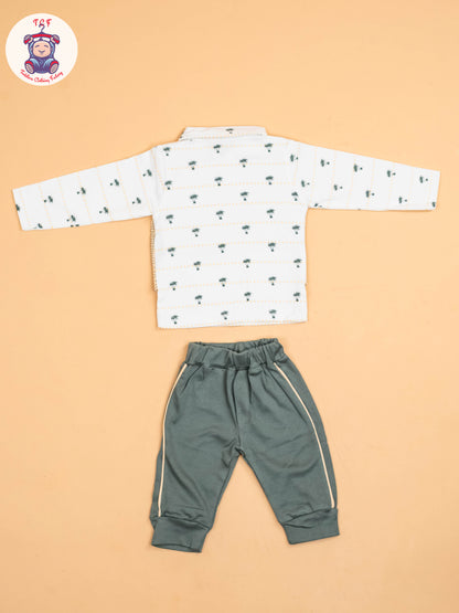 Beige & Light Grey - T-Shirts & Pants
