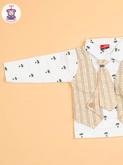 Beige & Light Grey - T-Shirts & Pants