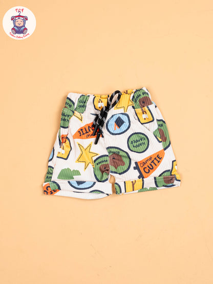 Beige & Light Green - Shirts & Shorts