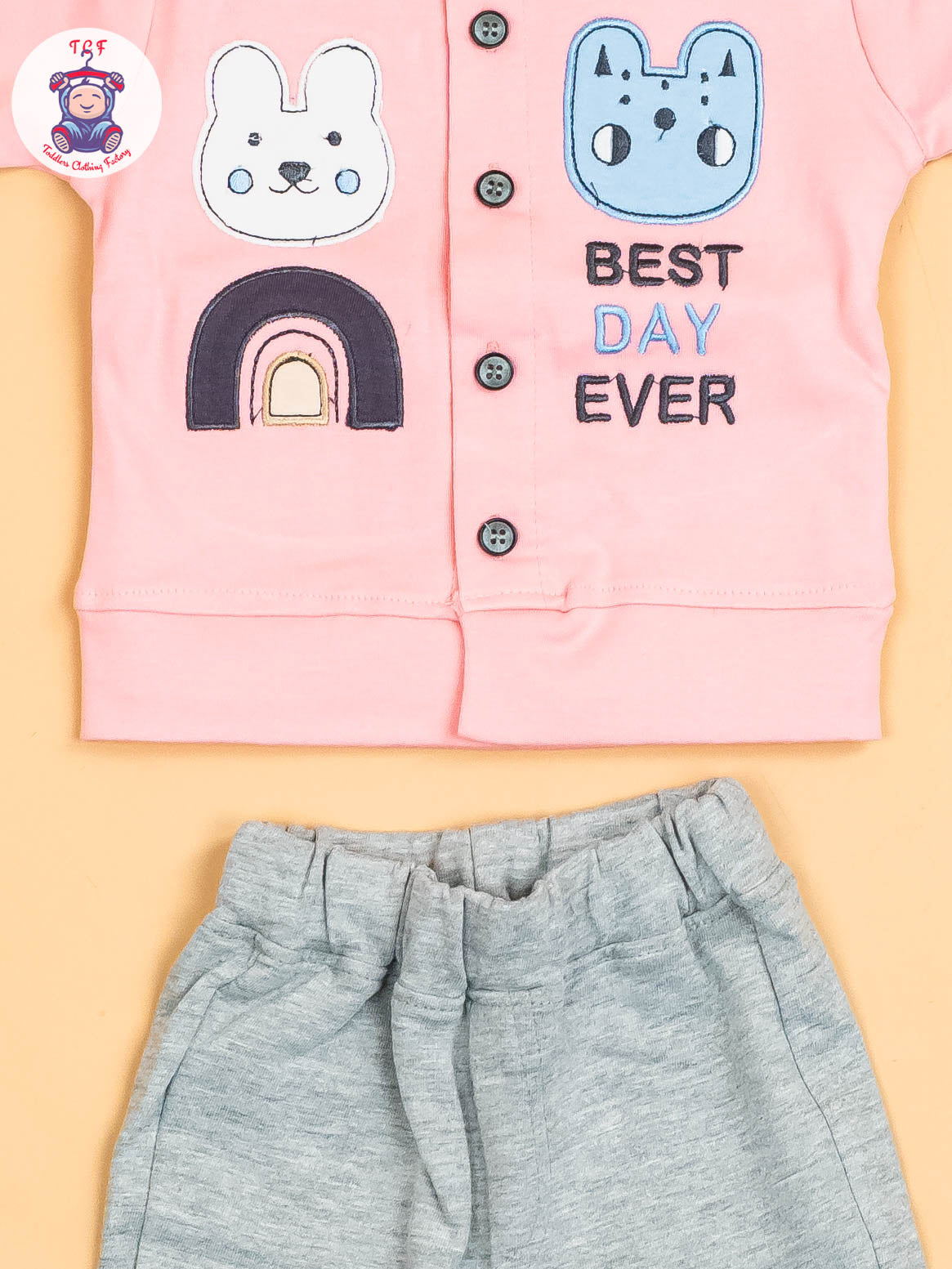 Light Pink & Grey -Shirts & Shorts