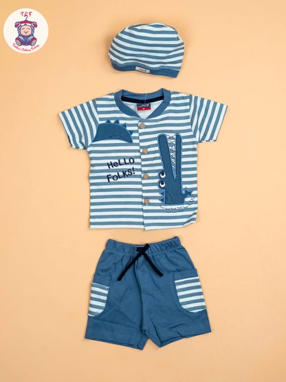 Navy Blue - T-Shirts & Shorts & Bow