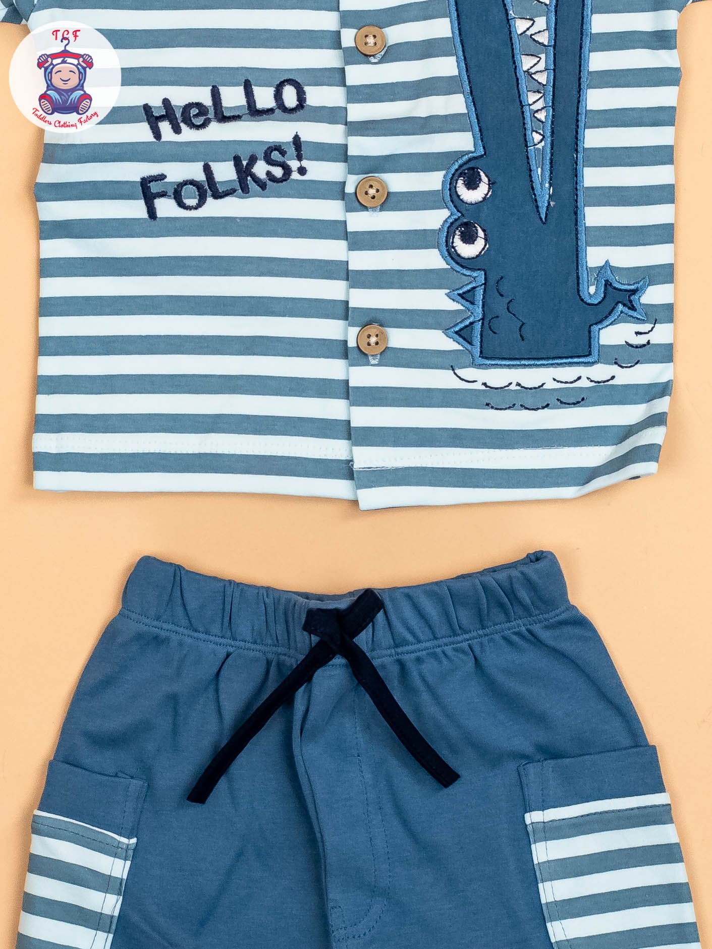 Navy Blue - T-Shirts & Shorts & Bow