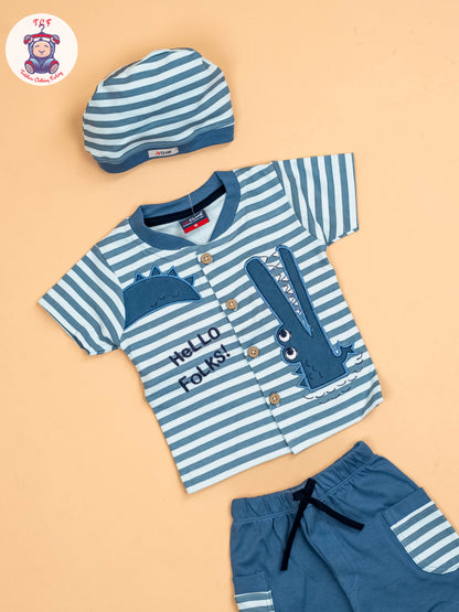 Navy Blue - T-Shirts & Shorts & Bow