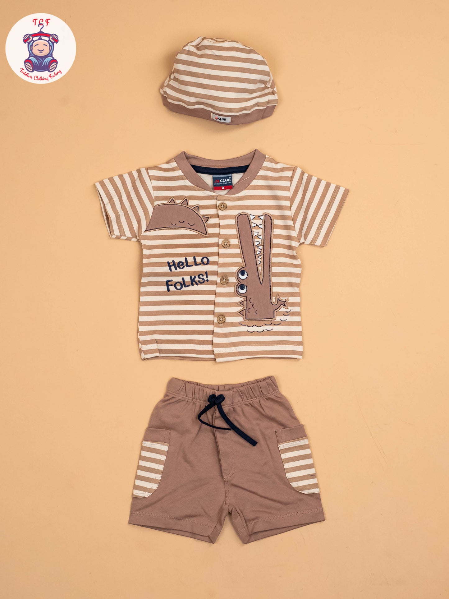 Brown - T-Shirts & Shorts & Bow