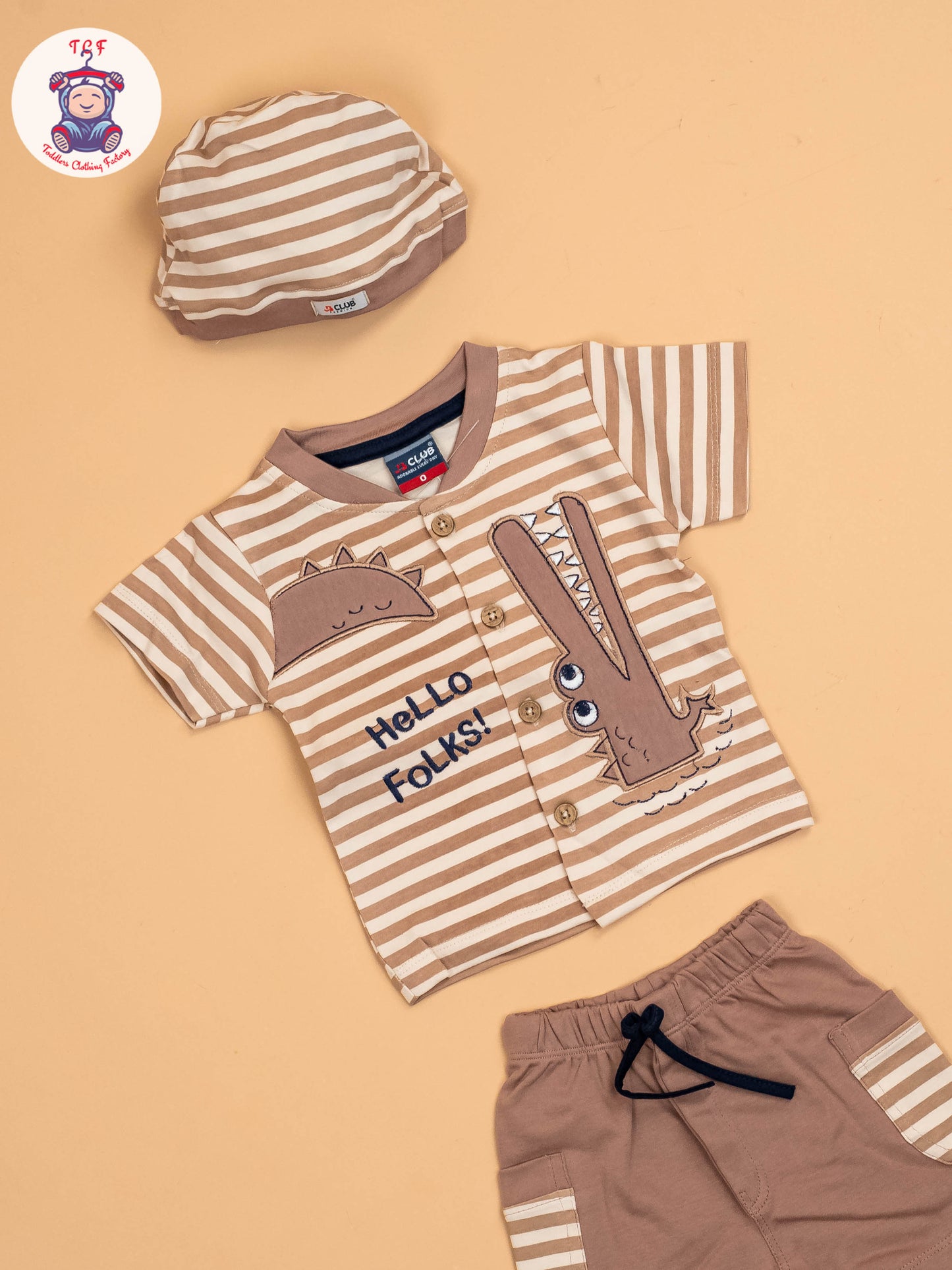 Brown - T-Shirts & Shorts & Bow