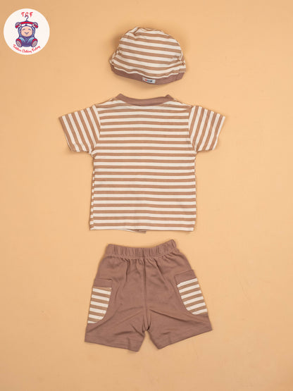 Brown - T-Shirts & Shorts & Bow