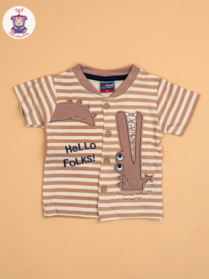 Brown - T-Shirts & Shorts & Bow