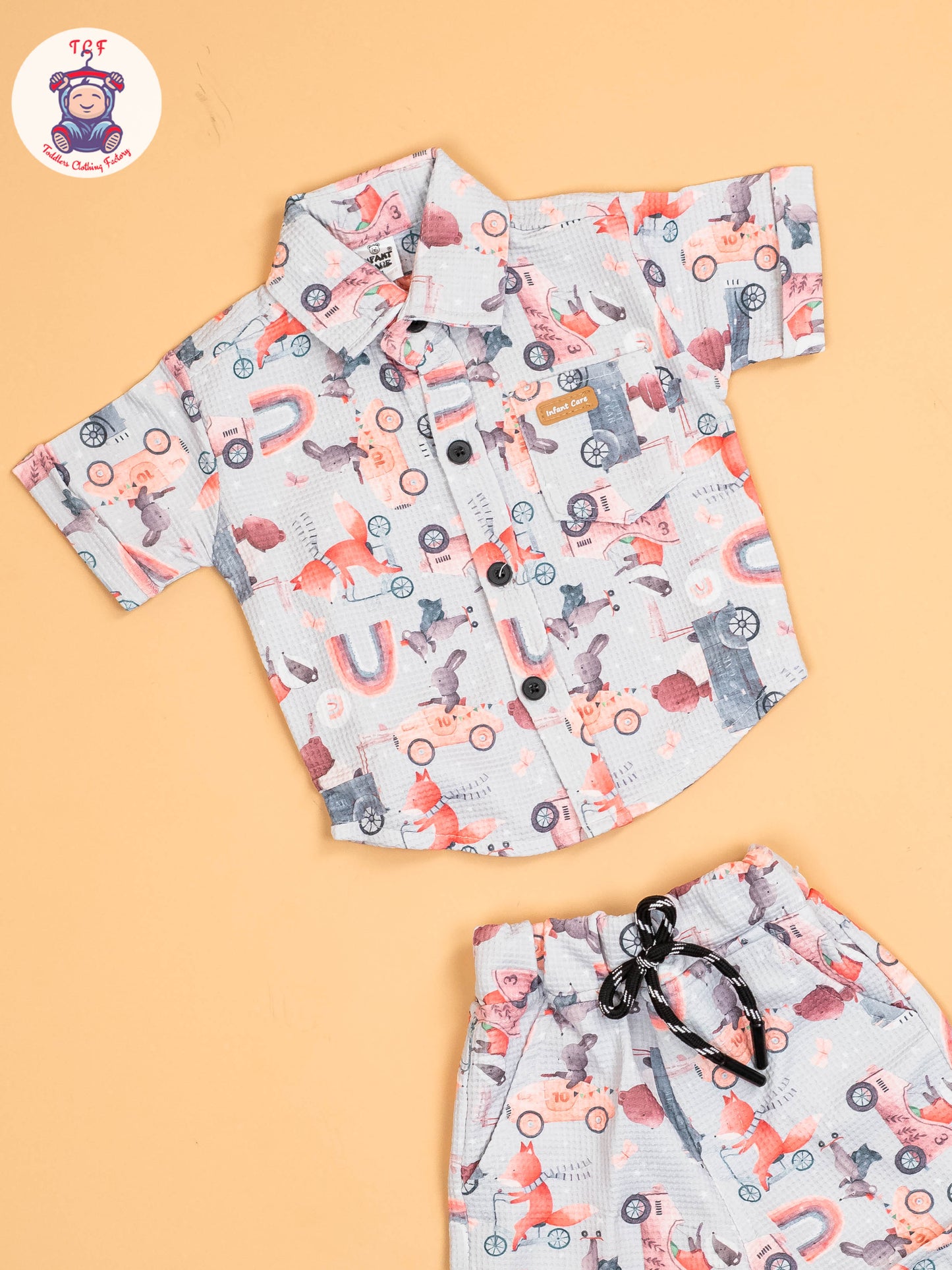 Grey & Pink - Shirts & Shorts