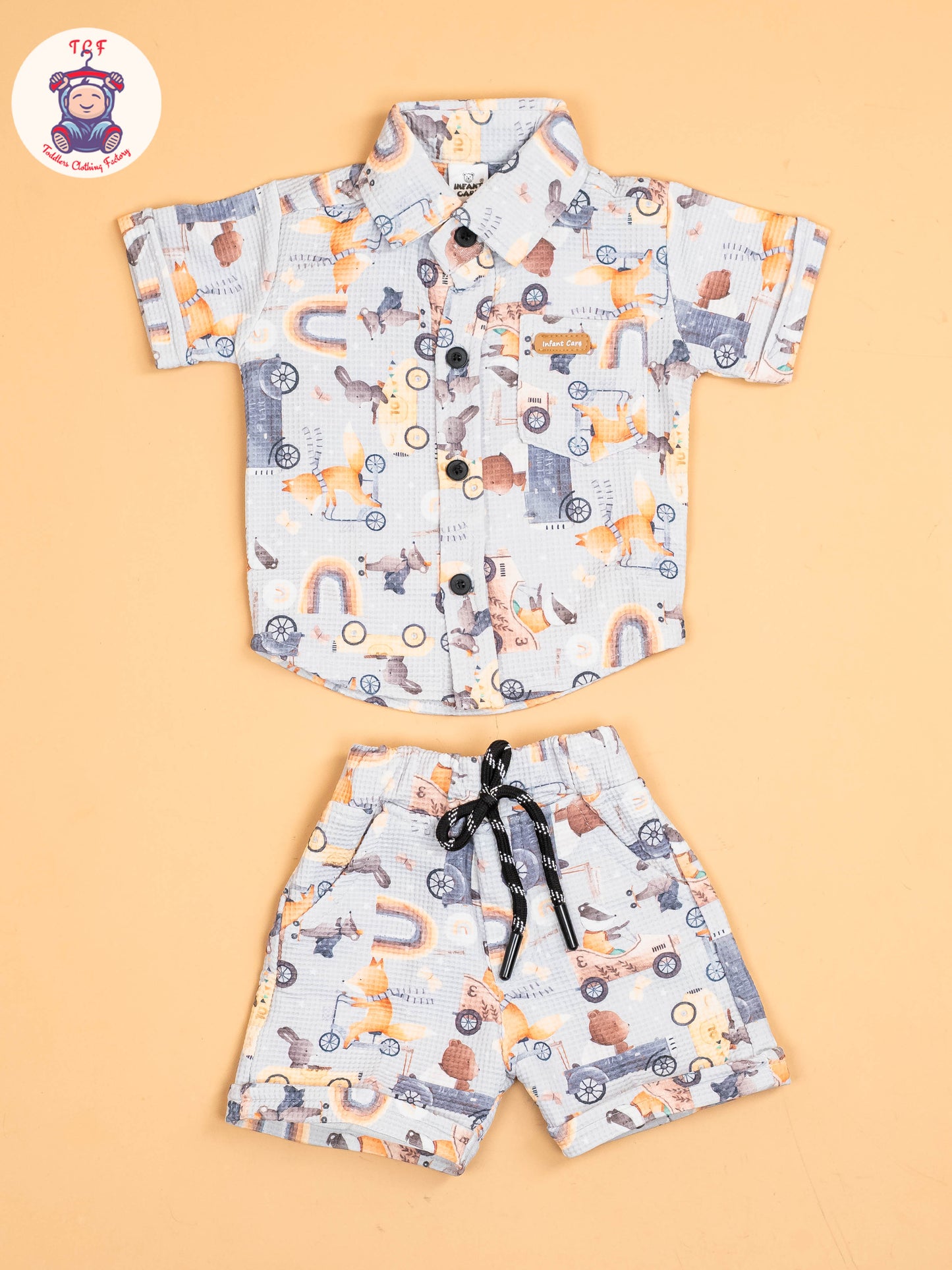 Grey & Yellow - Shirts & Shorts