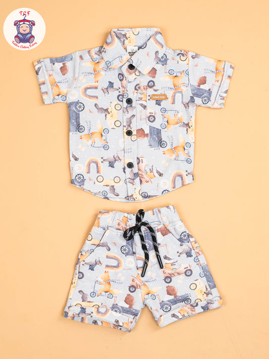 Grey & Yellow - Shirts & Shorts
