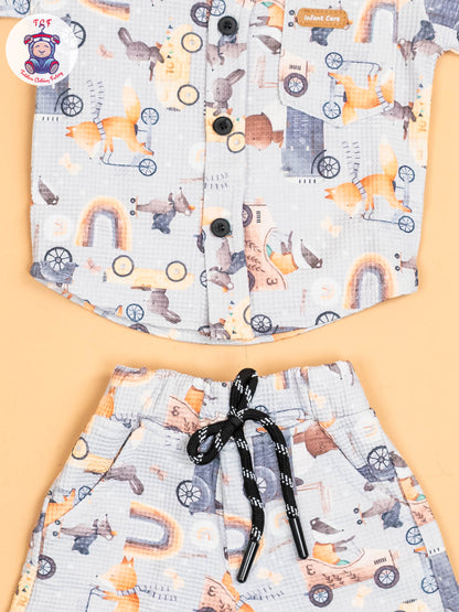 Grey & Yellow - Shirts & Shorts