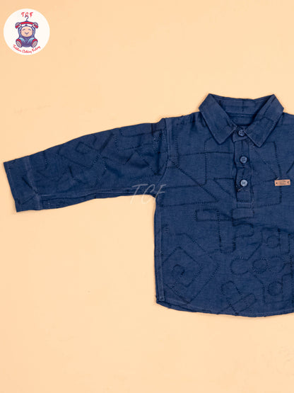 Navy Blue & Brown - Shirts & Pants