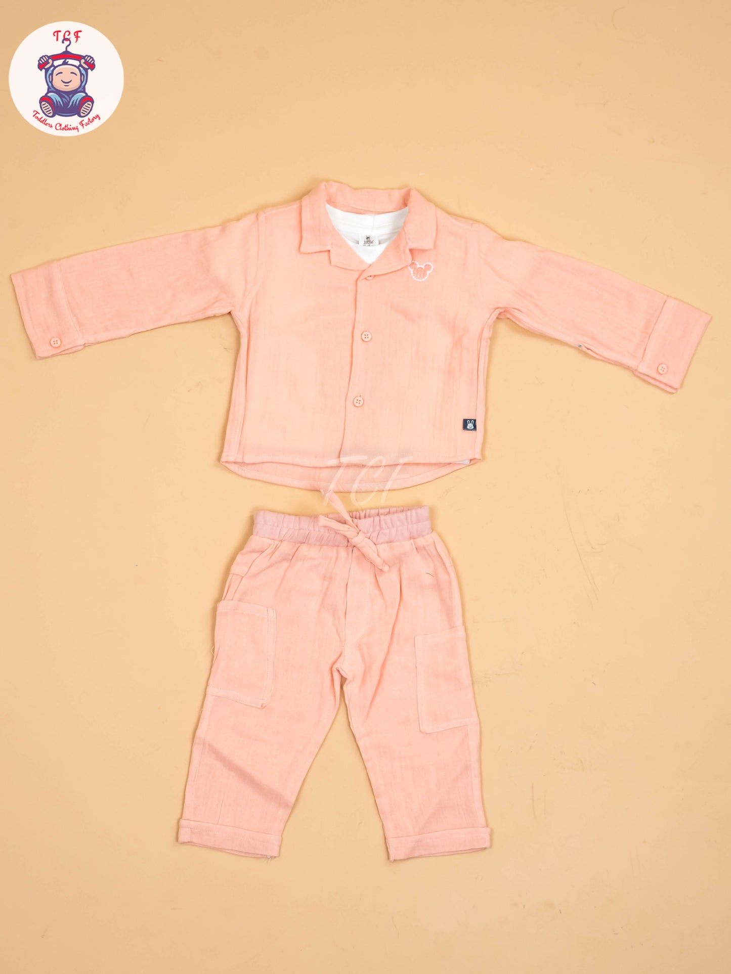 White & Peach - Shirts & Pants