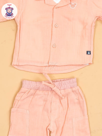 White & Peach - Shirts & Pants