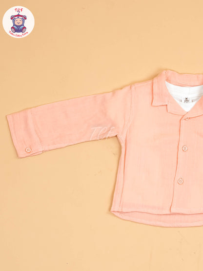 White & Peach - Shirts & Pants