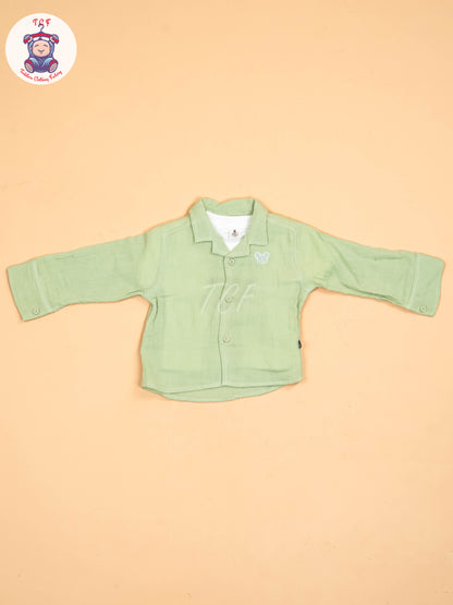 White & Pista Green - Shirts & Pants