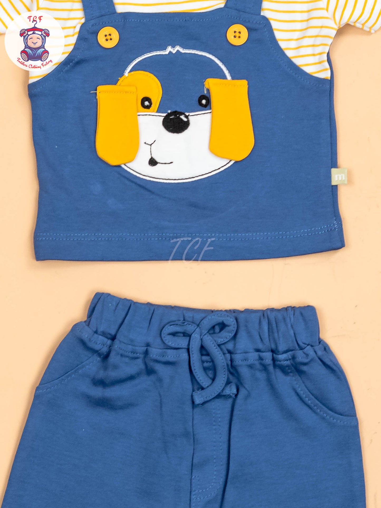 White With Yellow Stripes & Blue - Jumpsuits