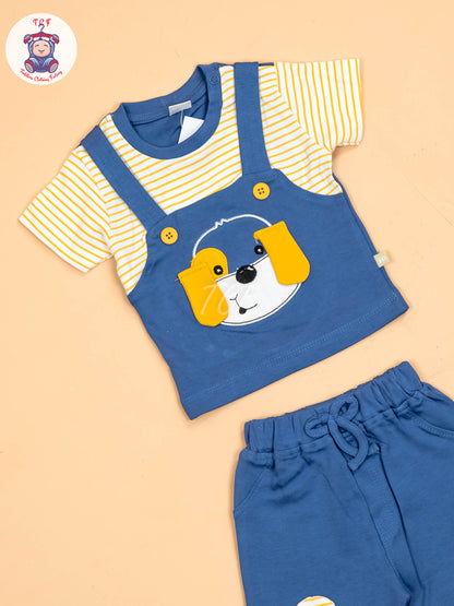 White With Yellow Stripes & Blue - Jumpsuits