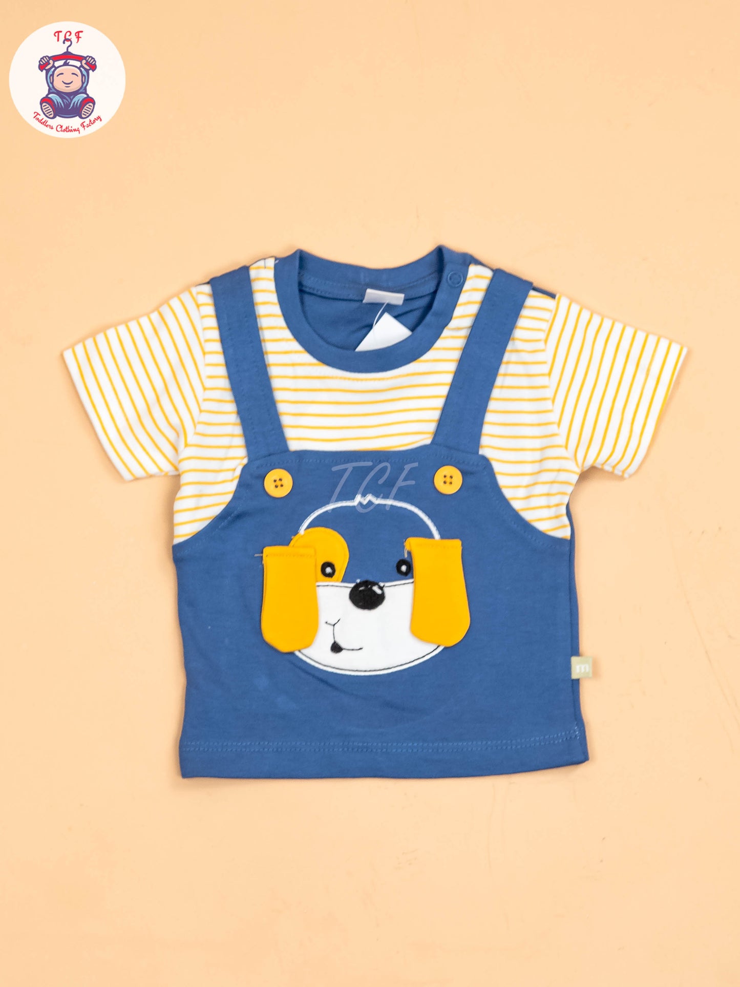White With Yellow Stripes & Blue - Jumpsuits