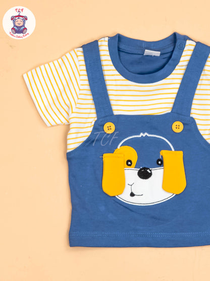 White With Yellow Stripes & Blue - Jumpsuits