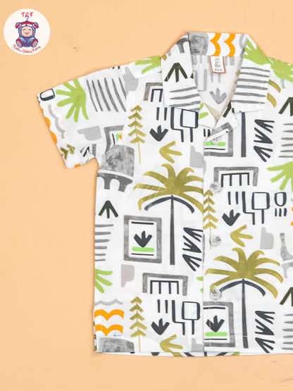 White & Grey - Shirts & Shorts