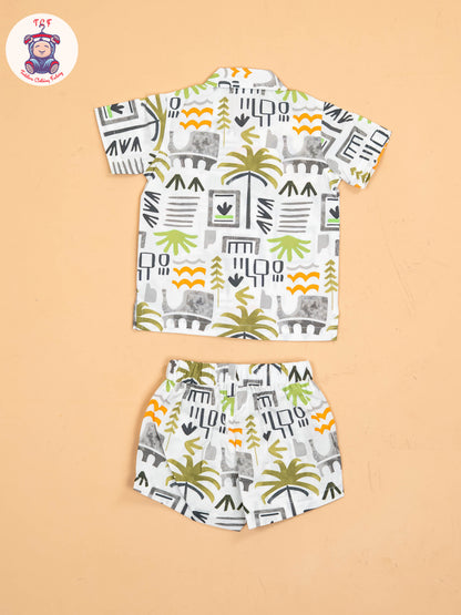 White & Grey - Shirts & Shorts