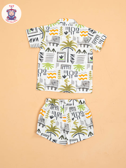 White & Grey - Shirts & Shorts