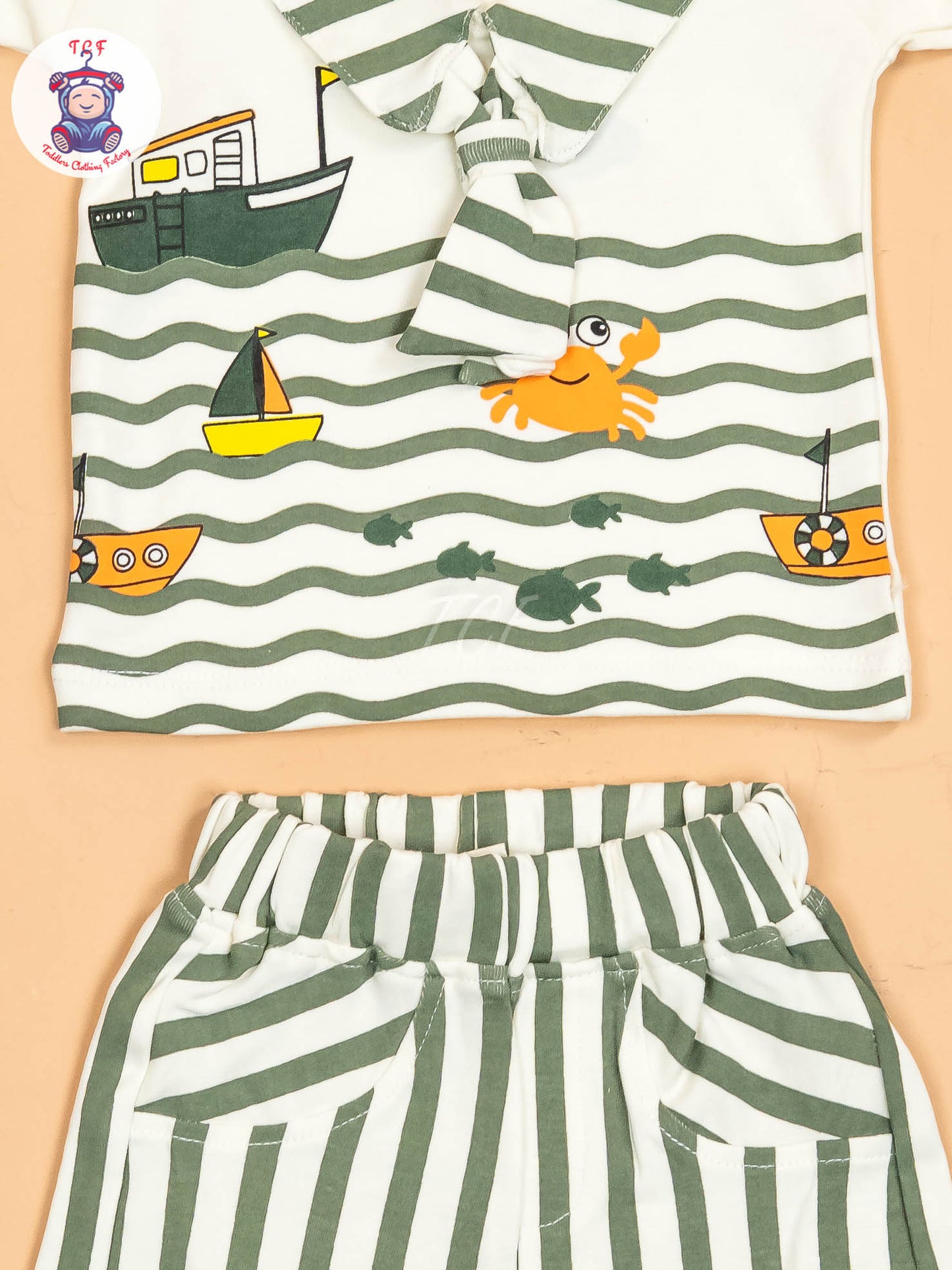 White & Green - T-Shirts & Shorts