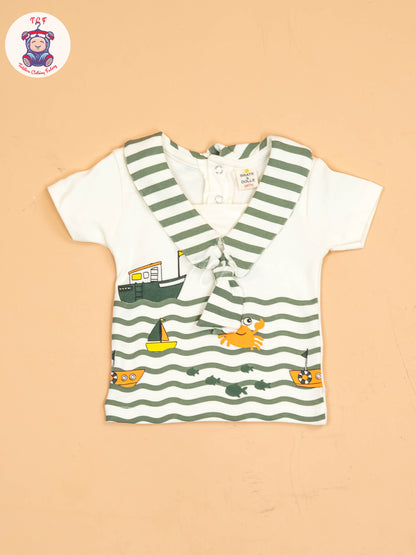 White & Green - T-Shirts & Shorts