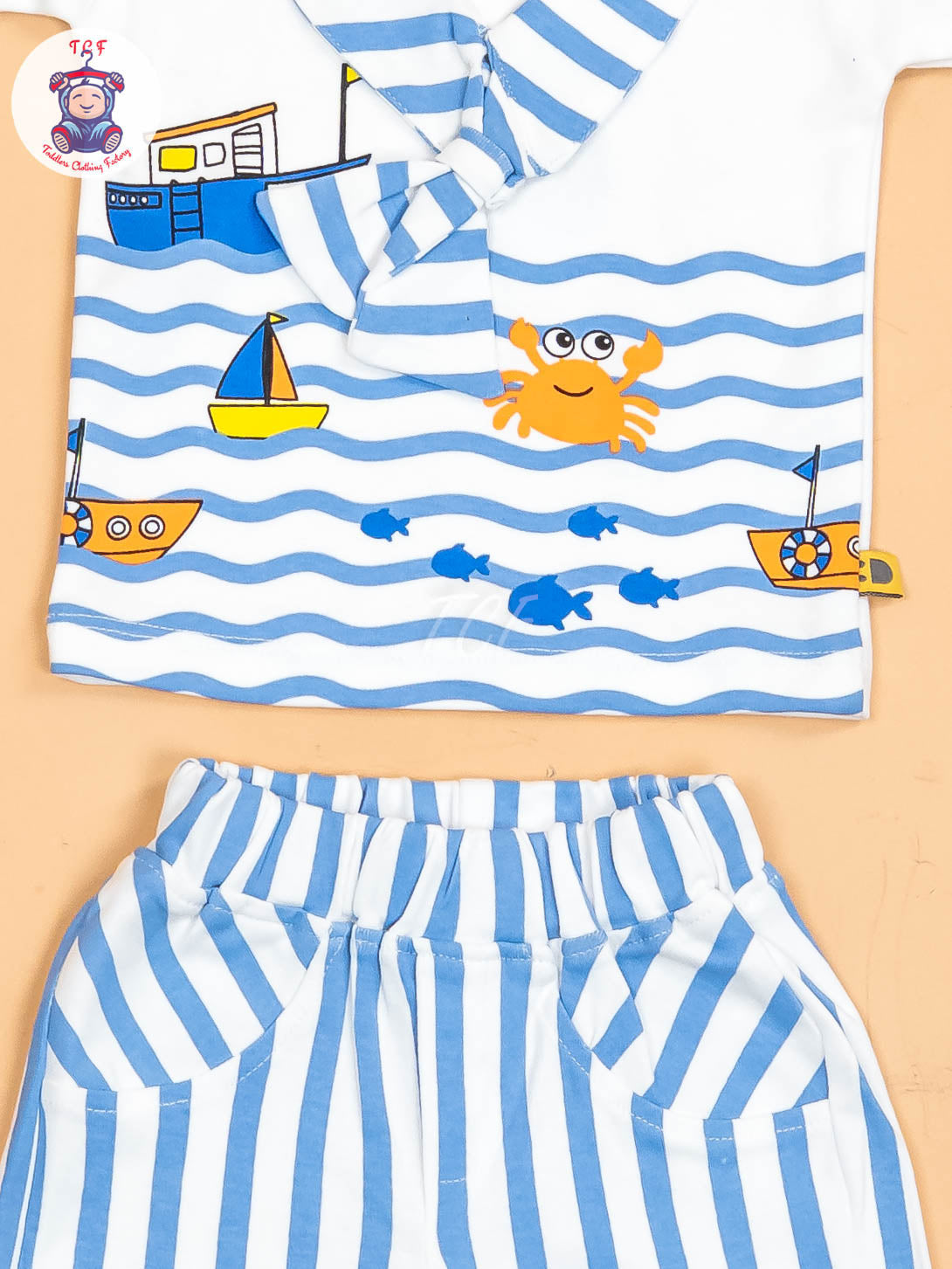 White & Blue - T-Shirts & Shorts